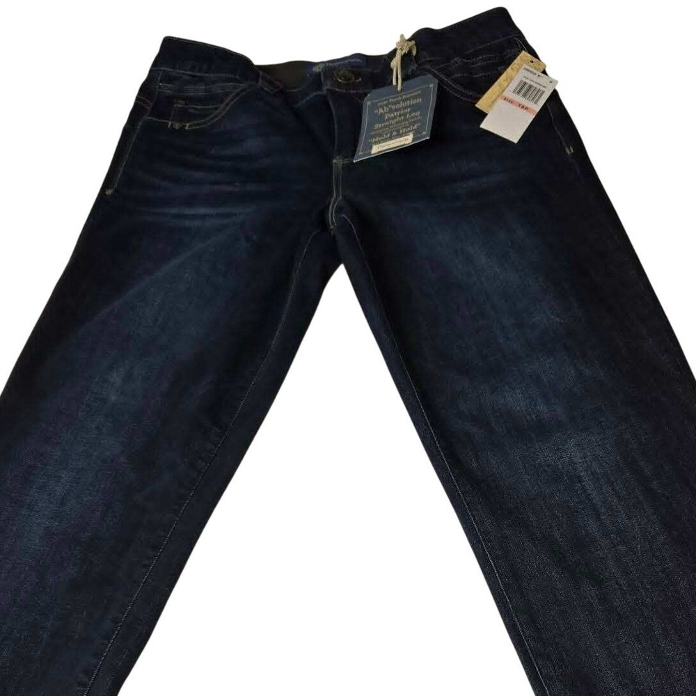 Democracy Ab-solution Patriot Straight Leg Jeans Drk Indigo Blue 10P B1560W5EH29